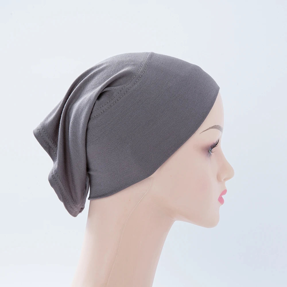 56colors Fashion Women Inner Hijab Tube Muslim Cap Bonnet Plain Islamic Underscarf Bamboo Jersey Undercaps Beauty World Shop