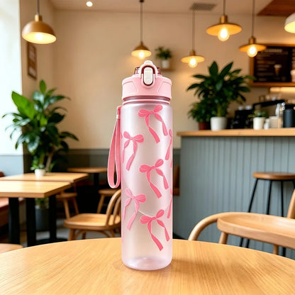800ml/27oz Large Capacity Sports Water Bottle Leak Proof Plastic Drinking Cup With Time Scale Suitable For Travel Fitness Sports Beauty World Shop