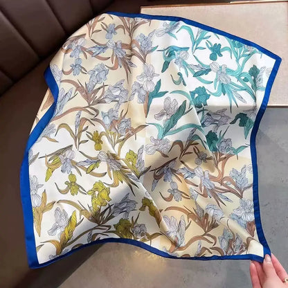 Silky 68x68cm Square Scarf – Stylish & Soft, Multipurpose Head Cover & Elegant Neck Wrap Stylish Print, Silky Soft & Versatile Beauty World Shop