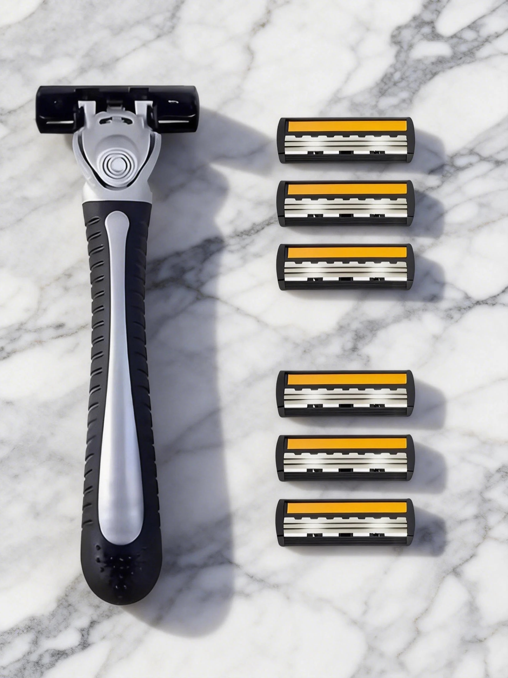 Variety Packs Skin Guard Anti-Slip Handle Replacement Triple Blades Reusable Safety Manual Razors for Men Shaving Bathing Trave Beauty World Shop