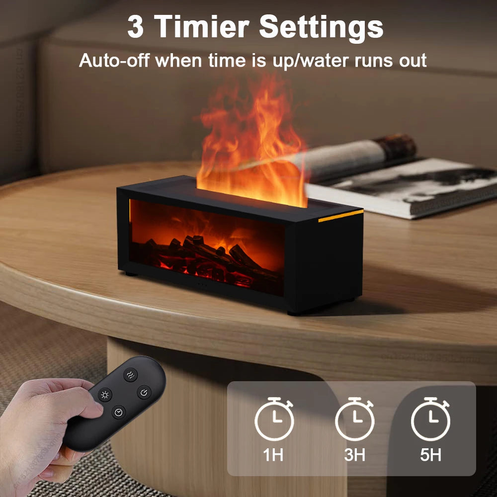 Air Humidifier Essential Oils Humidifiers Home Aroma Humidifier Flame Automatic Fragrance Diffuser With LED Light Remote Control Beauty World Shop