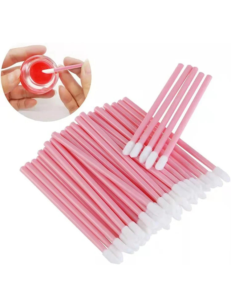 100PCS Lip Brushes Makeup Brush Eyelashes Extension Applicator Lipstick Wands Set For Woman Cosmetic Colourful Make Up Tools Beauty World Shop