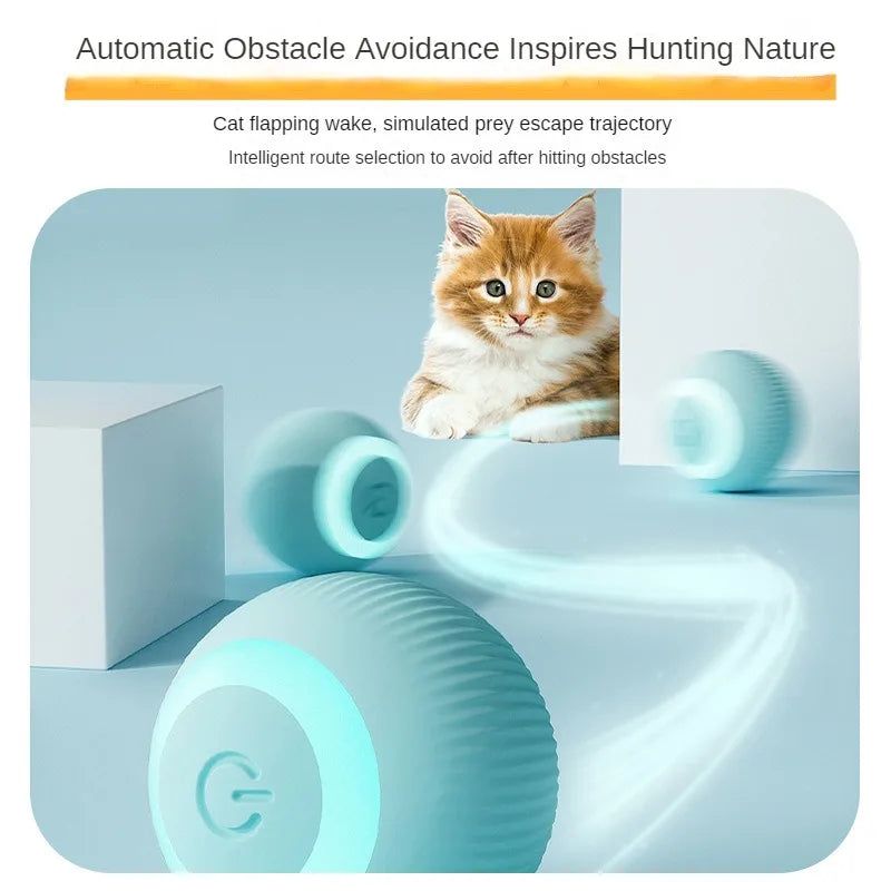 Automatic Moving Cats Toy Interactive Ball Rechargeable Rolling Electric Ball Home Pet  Accessories Things for  Supplies Beauty World Shop