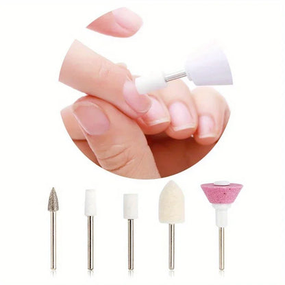 Professional 6-in-1 Electric Nail Drill Set - Nail File Pen for Filing, Polishing & Exfoliating