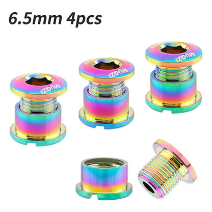 MUQZI 4/5PCS Chainring Bolts Single Double Chainring Screws Mountain Road MTB Bike Crank Bolts 6.5/8.5mm Beauty World Shop