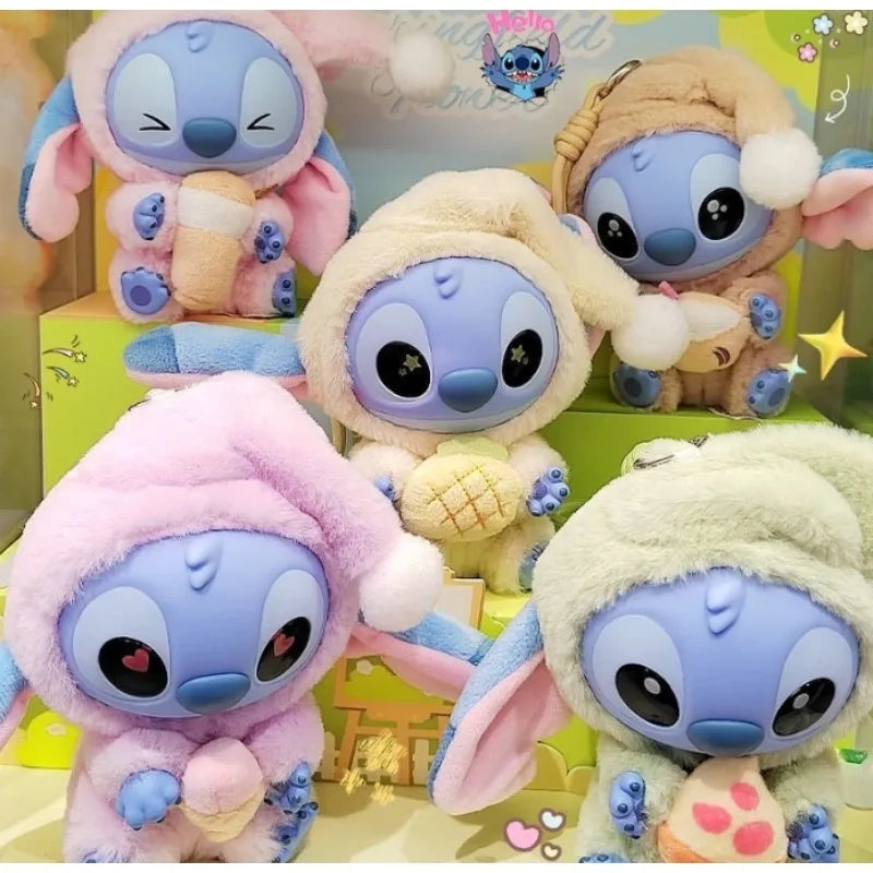 NEW Stitch Eat Something Before Sleep Series Blind Box Plush Dolls Pendant Cute Doll Ornament Mystery Box Surprise Toys Gifts Beauty World Shop