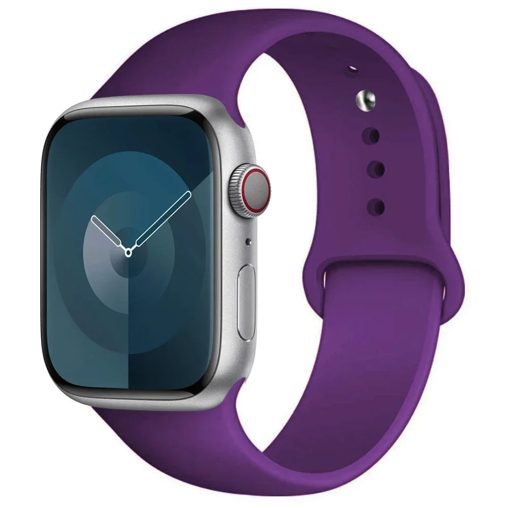 Silicone Band For Apple Watch strap 44mm 45mm 40mm 41mm 42-38mm 45 mm sport bracelet iwatch series 8 7 6 5 4 3 SE 9 Ultra 2 49mm Beauty World Shop