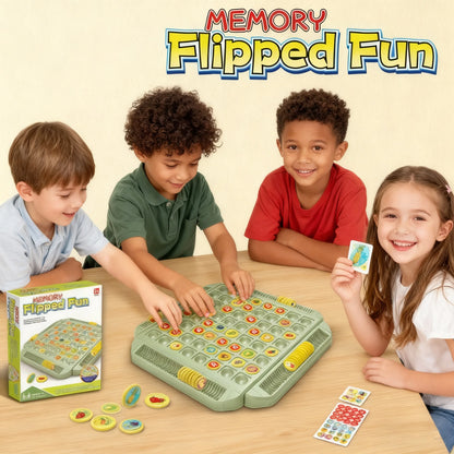 Kids' Educational Fruit Flip Memory Board Game - Creative Puzzle,2-4 Player Cooperative Strategy & Logic Training Beauty World Shop