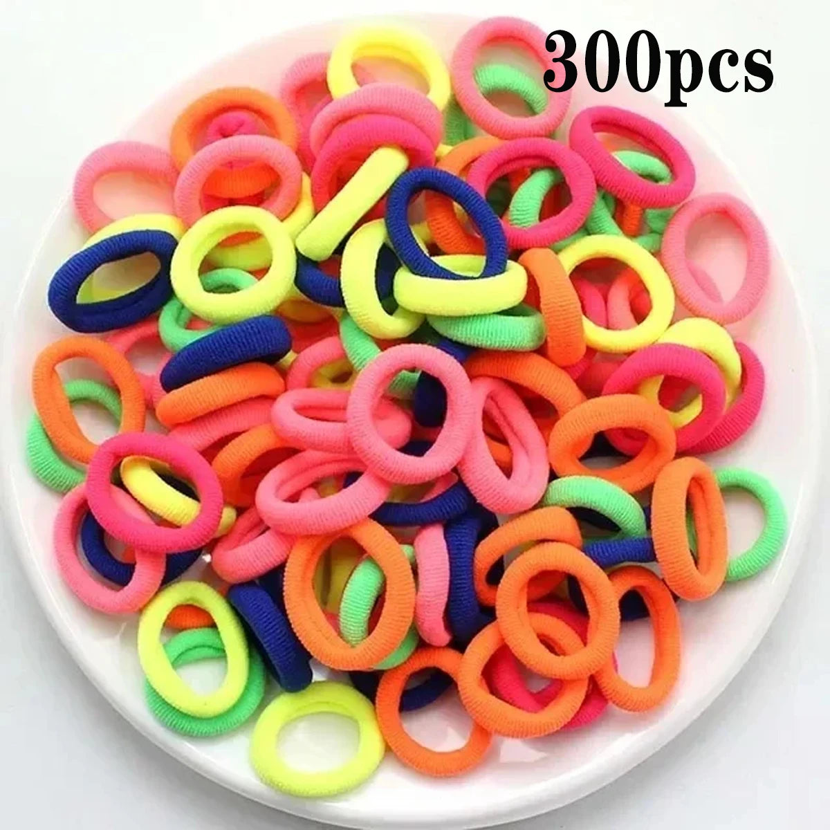 200PCS Women Girls Colorful Nylon Elastic Hair Bands Ponytail Hold Small Hair Tie Rubber Bands Scrunchie Hair Accessories Beauty World Shop