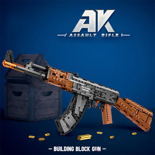 AK47 Assault Rifle Model Building Blocks Military Army Weapon Shootable Imitation Gun Bricks Children’s Holiday Gifts DIY Toys Beauty World Shop