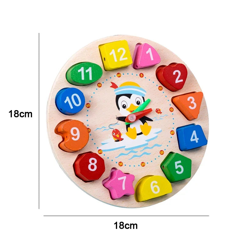 Baby Educational Toy Montessori Wooden 3D Toys Childhood Learning  Kids Baby Colorful Wooden Blocks For Children Christmas Gift Beauty Fashion