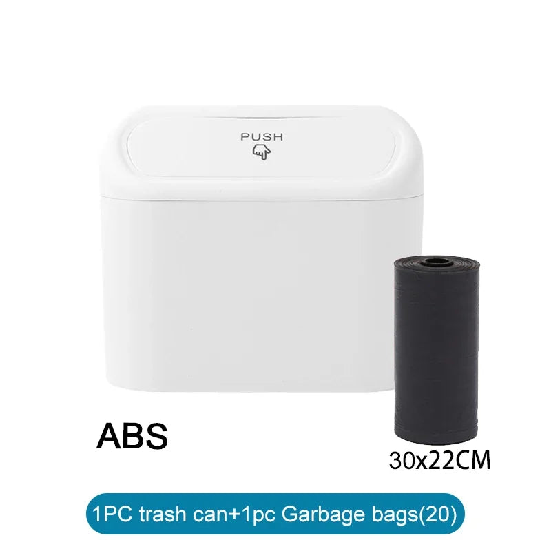 Car Trash Can (with Lid) Contains 60 (300) Garbage Bags, Small Car Trash Can, Leak-proof Mini Car Accessories Beauty World Shop