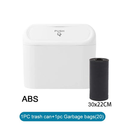 Car Trash Can (with Lid) Contains 60 (300) Garbage Bags, Small Car Trash Can, Leak-proof Mini Car Accessories Beauty World Shop
