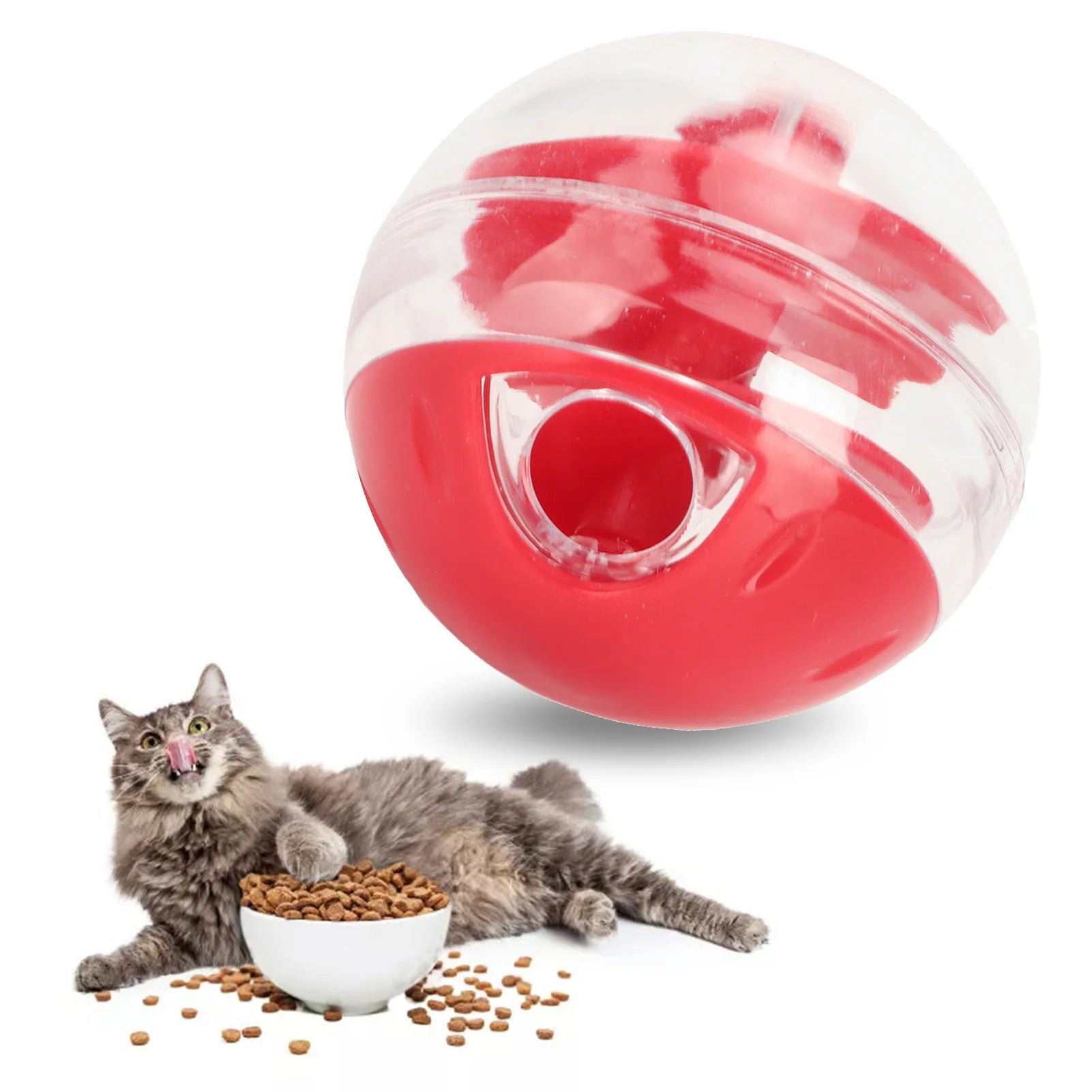 Cat Food Dispensing Ball  Cat Treat Dispensing Ball Bite Resistant Interactive Pet Slow Feeder Puzzle Ball for Kitten Beauty World Shop
