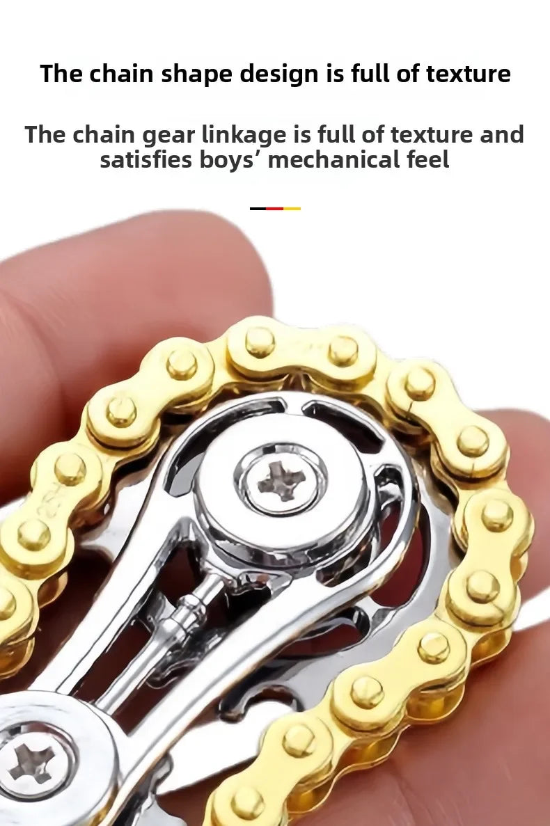 Sprocket Flywheel Flywheel Flying Top Flying Disk Anti-Anxiety Ornaments Metal Bicycle Chain EDC Rotating Flying Disk Adult Toy Beauty World Shop