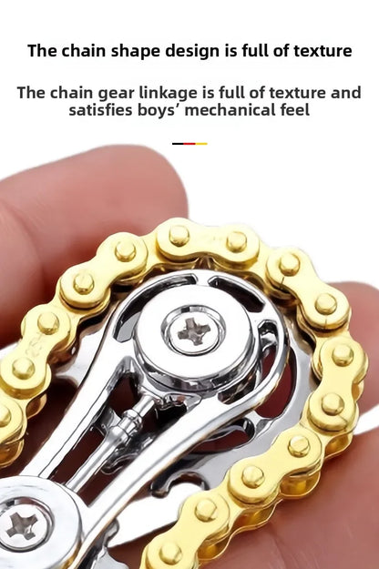 Sprocket Flywheel Flywheel Flying Top Flying Disk Anti-Anxiety Ornaments Metal Bicycle Chain EDC Rotating Flying Disk Adult Toy Beauty World Shop