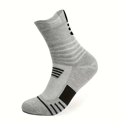 Men's Mid-Calf Cotton Socks 10/5/3 Pairs | Soft Breathable All-Season Crew Socks Solid Color for Daily Work, Sports &Casual Wear Beauty World Shop