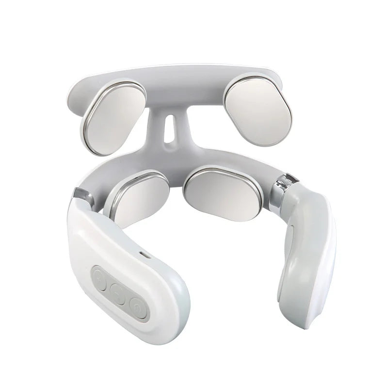 4-head Neck Massager USB Rechargeable Cervical Massager with Heat Electric Neck Massager Relaxation Gifts for Women Men Dad Mom Beauty World Shop
