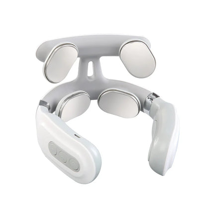 4-head Neck Massager USB Rechargeable Cervical Massager with Heat Electric Neck Massager Relaxation Gifts for Women Men Dad Mom Beauty World Shop