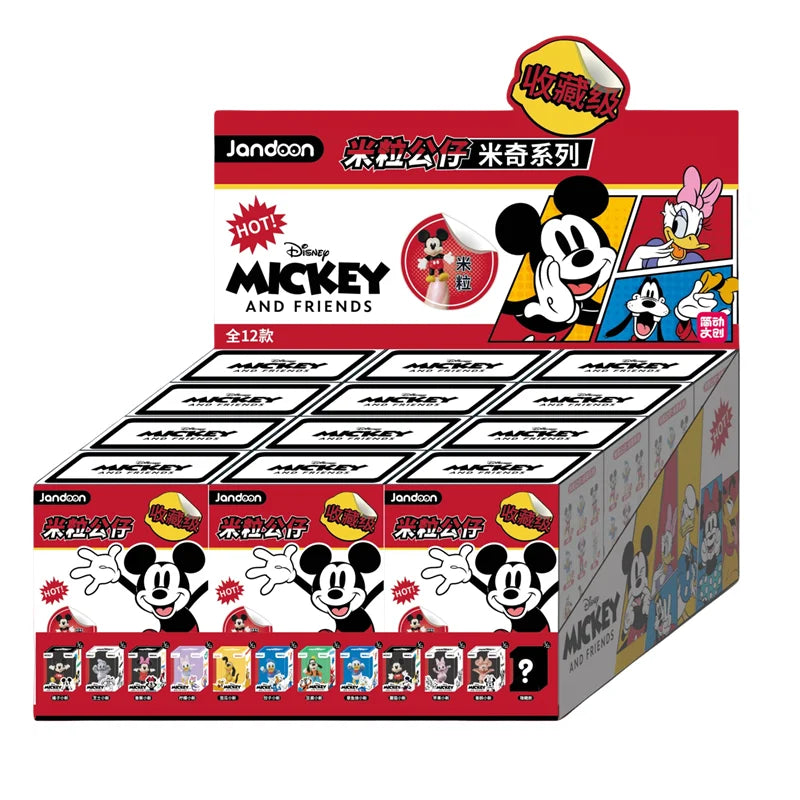 JANDOOM Disney Toy Story Stitch Mickey Mouse Winnie Zootopia Doraemon Action Figure Rice Grains Doll Model Blind Box Toys Gifts Beauty World Shop
