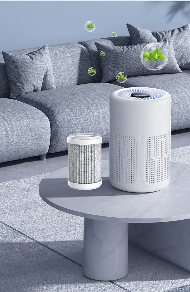 Mini Desktop Air Purifier HEPA Filter With Negative Ion Technology Eliminates Formaldehyde Odors Smoke And Dust Particles Beauty World Shop