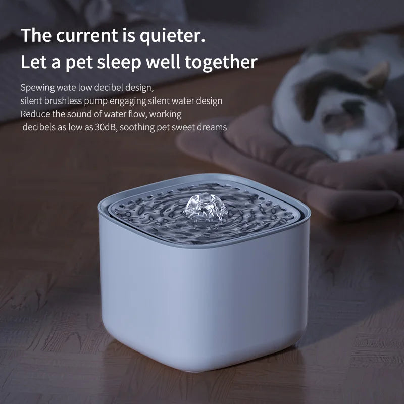 101oz/3L Pet Water Fountain Automatic Induction Circulating Filtering Cat Water Drinker USB Electric Mute Cats Water Dispenser Beauty World Shop