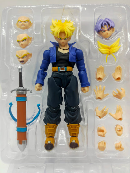 Anime Dragon Ball Z Figures Shf Super Saiyan Trunks Action Figure Collection Model 15cm Future Boy Torankusu Movable Toys Gifts Beauty World Shop