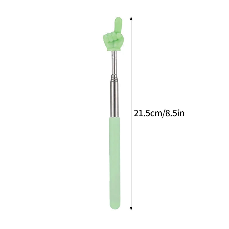 1pPointer Finger Stainless Steel Reading Sticks Telescopic Reading Finger Teaching Aids Gift for Teachers Pointer Finger Stick Beauty World Shop