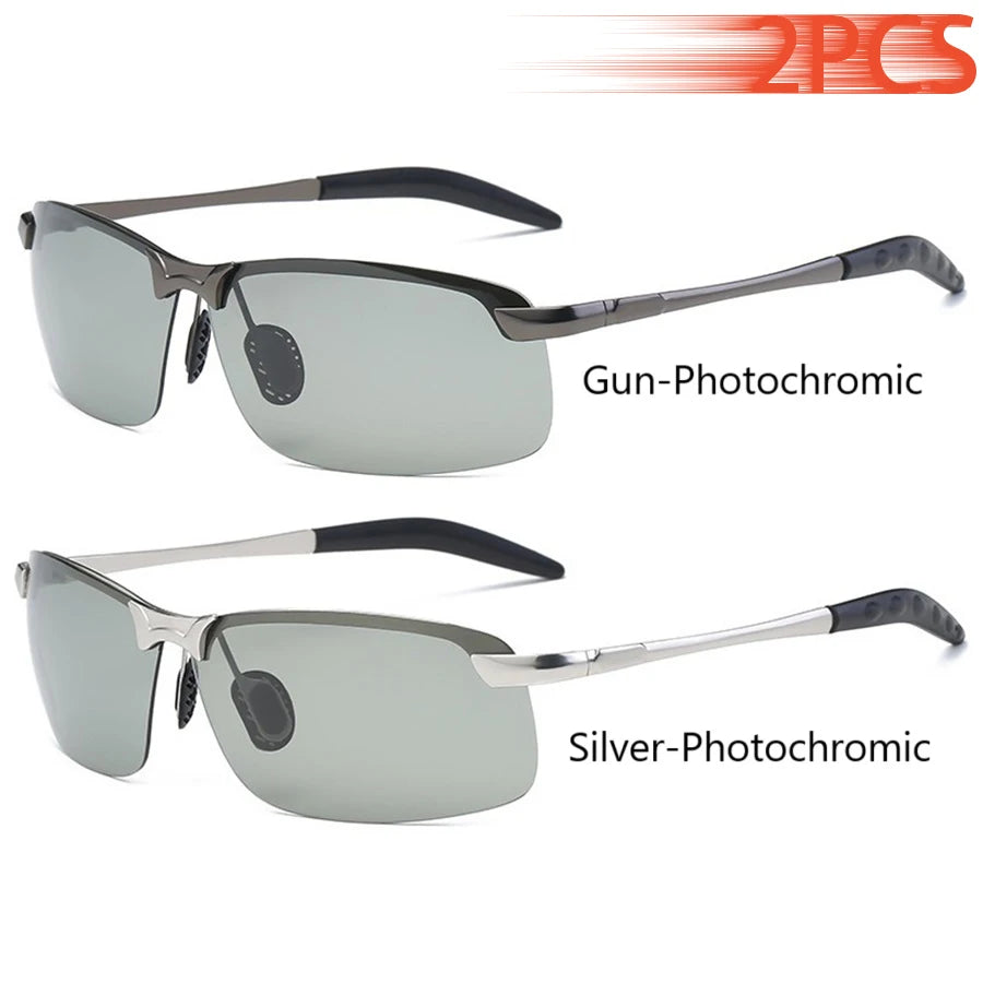 Men Photochromic Polarized Sunglasses Driving Fishing Chameleon Glasses Change Color Sun Glasses Day Night Vision UV400 Eyewear Beauty World Shop