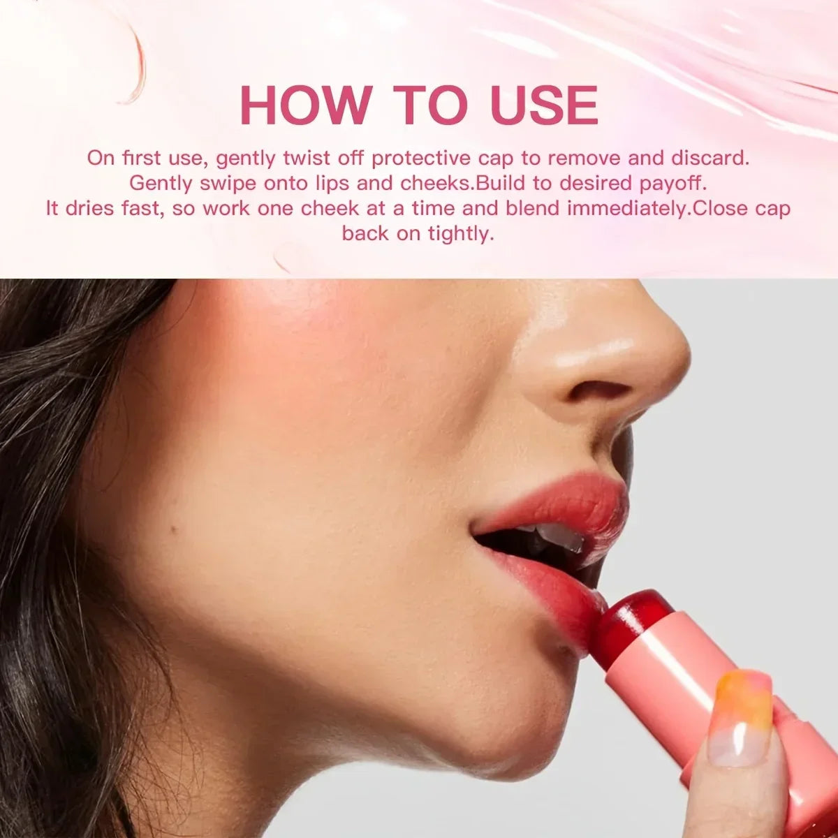 4 Colors Jelly Blush Stick Lip Balm Eyeshadow 3-in-1 Multi-Use Matte Blush Moisturize Brighten Lip Gloss Beauty Trend Shop