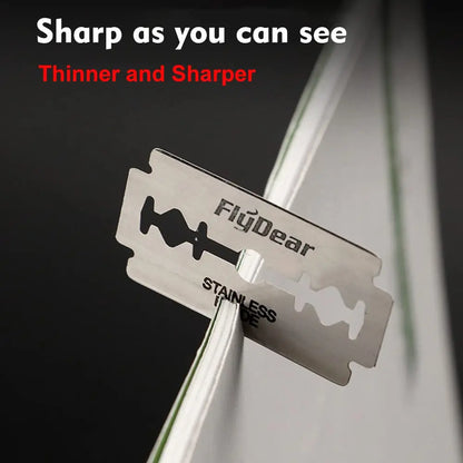 Stainless steel double-sided shaver, men's shaver, sharp blade replaceable, old-fashioned shaver,suitable for hair removal Beauty World Shop