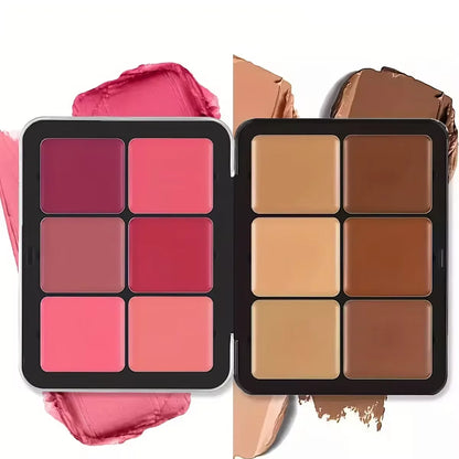 12-color concealer and blush palette Matte and highlight contour makeup rouge palette Beauty World Shop