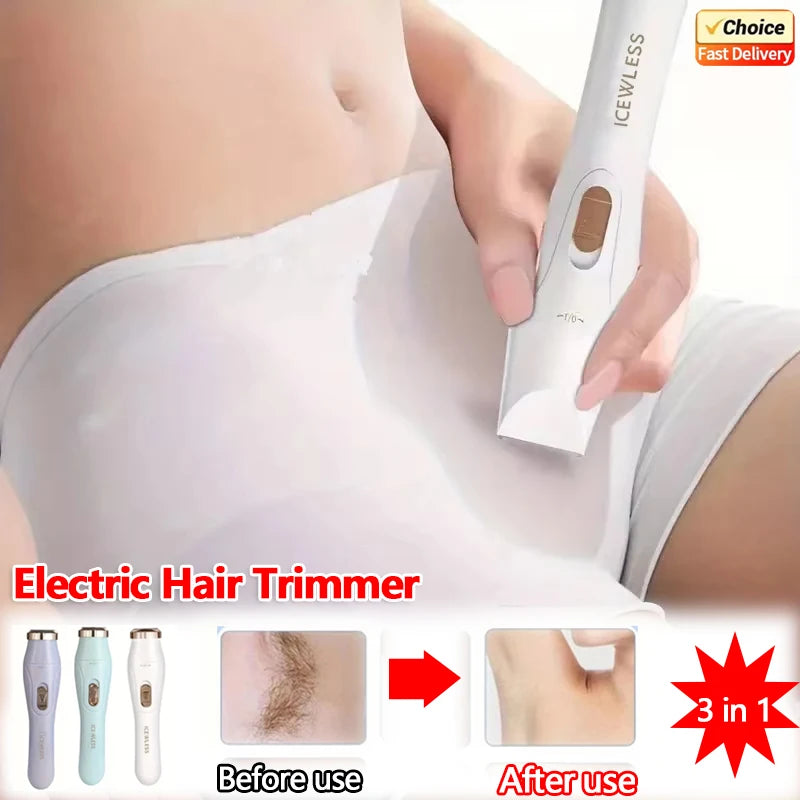 Women Electric Shaver Waterproof Painless Hair Trimmer for Bikini Body Legs Face Underarms Hair Removal Cordless Beauty World Shop