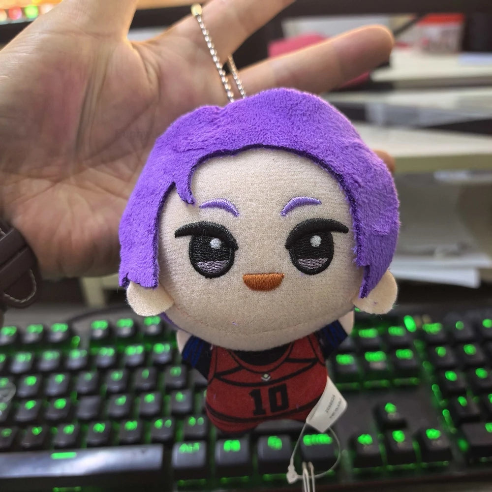 10cm Anime Volleyball Boy Blue Lock Kawaii Bag Pendant Keychain Isagi Mikage Reo Rin Itoshi Sae Blue Prison Plush Toy Kids Gift Beauty World Shop