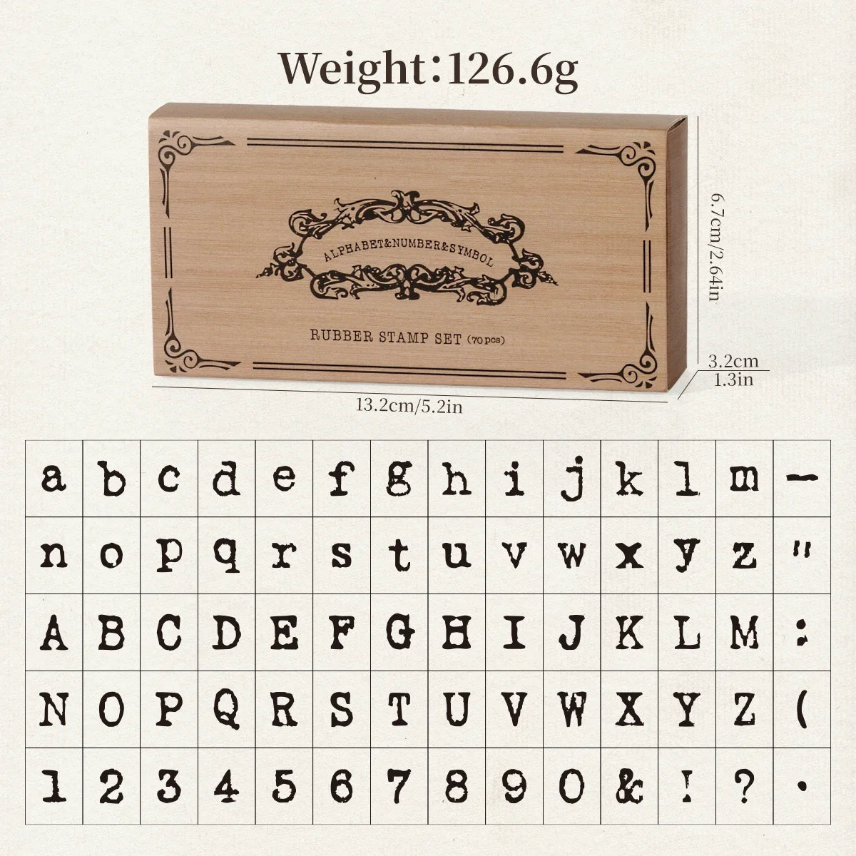 Journal GO 70pcs/set Wooden Rubber Alphabet Letter Number Stamp Set for Card Collage Junk Journal Scrapbooking DIY Standard Seal Beauty World Shop