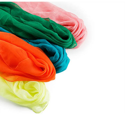 New 70X70cm Simulation Silk Scarves Women's Versatile Small Square Solid Chiffon Scarf Gauze Scarf Party Gift Beauty World Shop