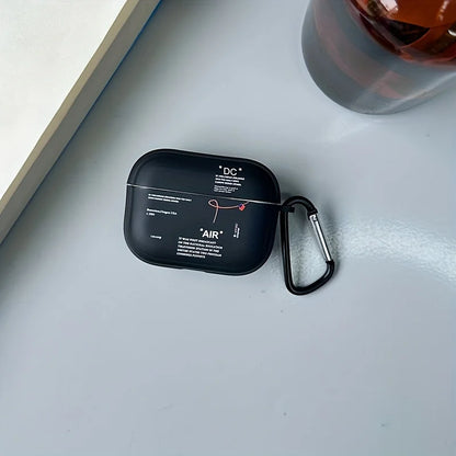 For Aipods Case Fits Perfectly tpu  Apple Earphones black Case for Airpods 1 2 3 Pro 2 Case Cover With Keychain