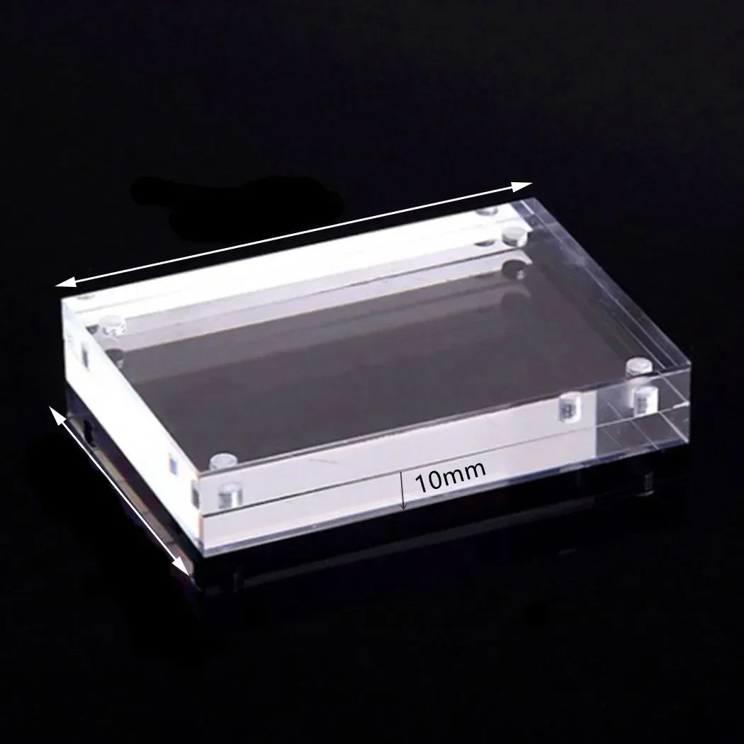 1 Pc Transparent Photo Frame Acrylic Magnetic Display Frame Poster Display Stand 3/5mm For Room Desk Home Decoration Beauty World Shop