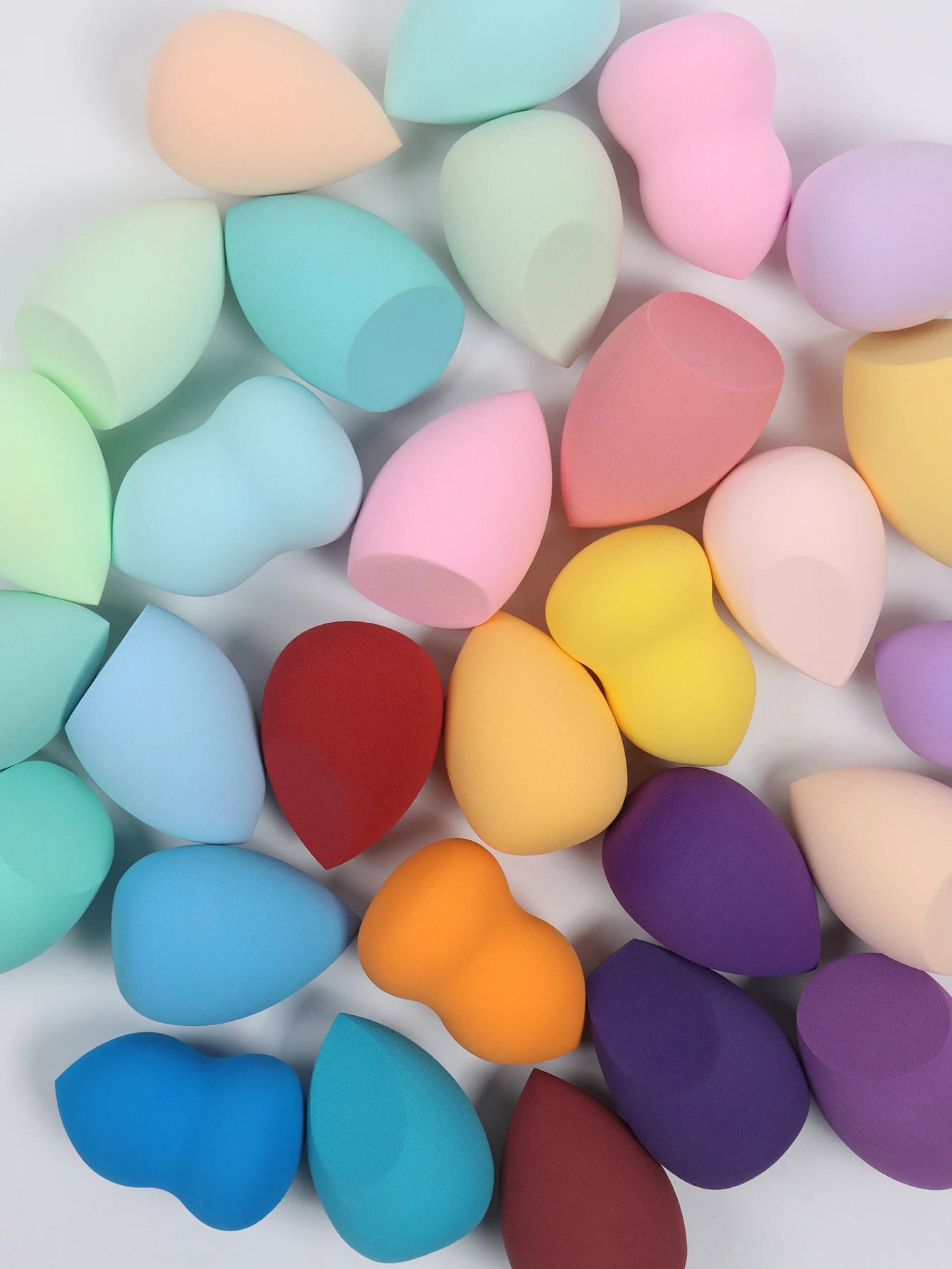 Make-Up Eggs 3-5-10-15-20-30-50 Pack, Color and Shape Random Foundation Beauty Sponge Blend, Liquid, Cream and Powder Flawless, Beauty World Shop