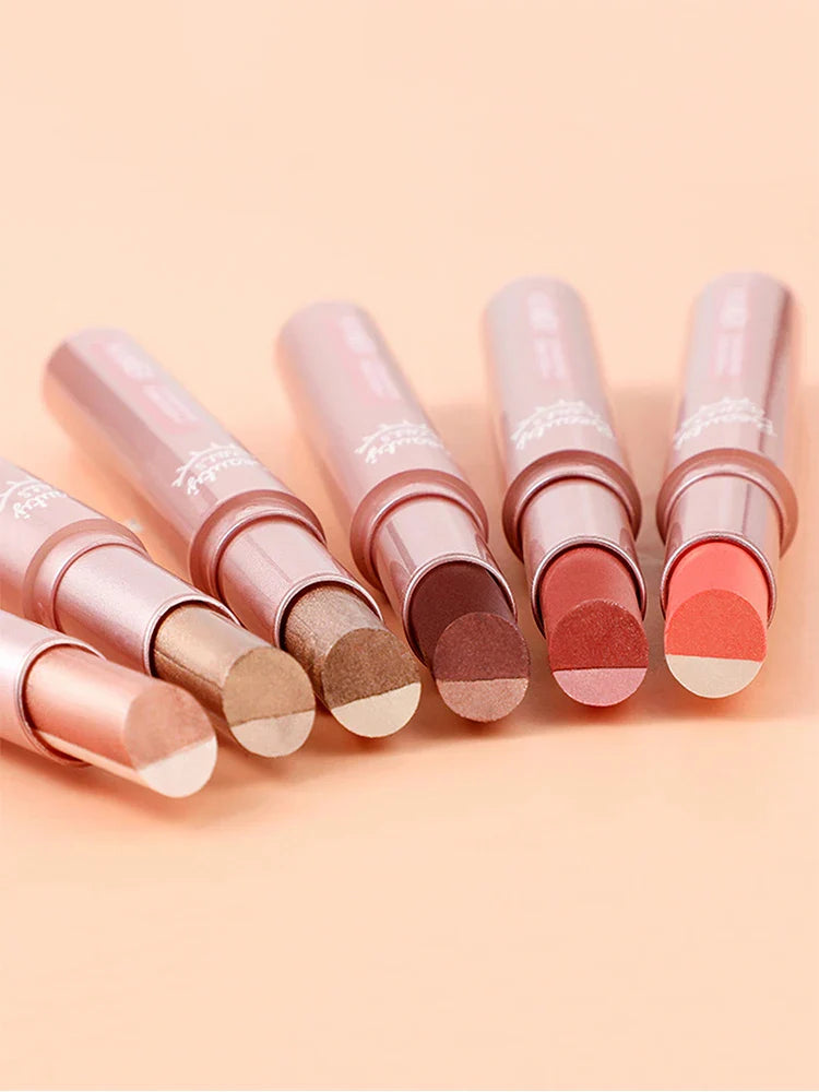 Gradient two-color eye shadow pen waterproof, sweat proof, not easy to smudge, pearlescent, fine shiny, lazy eye shadow s Beauty Trend Shop