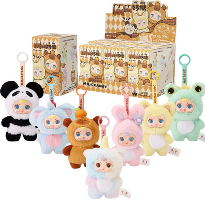 New Cute Milk Candy Capybara Elephantidae Panda Anime Figure Plush Pendant Backpack Decor Blind Box Surprise Toys Birthday Gifts Beauty World Shop