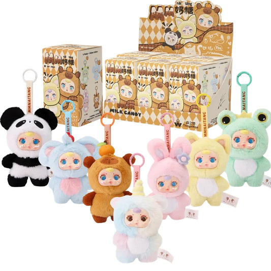 New Cute Milk Candy Capybara Elephantidae Panda Anime Figure Plush Pendant Backpack Decor Blind Box Surprise Toys Birthday Gifts Beauty World Shop