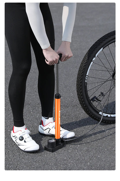 WEST BIKING 160PSI Bike Pump With Gauge Portable Stainless Steel Bike Pump Schrader Presta Valve Inflator Bike Accessories Beauty World Shop