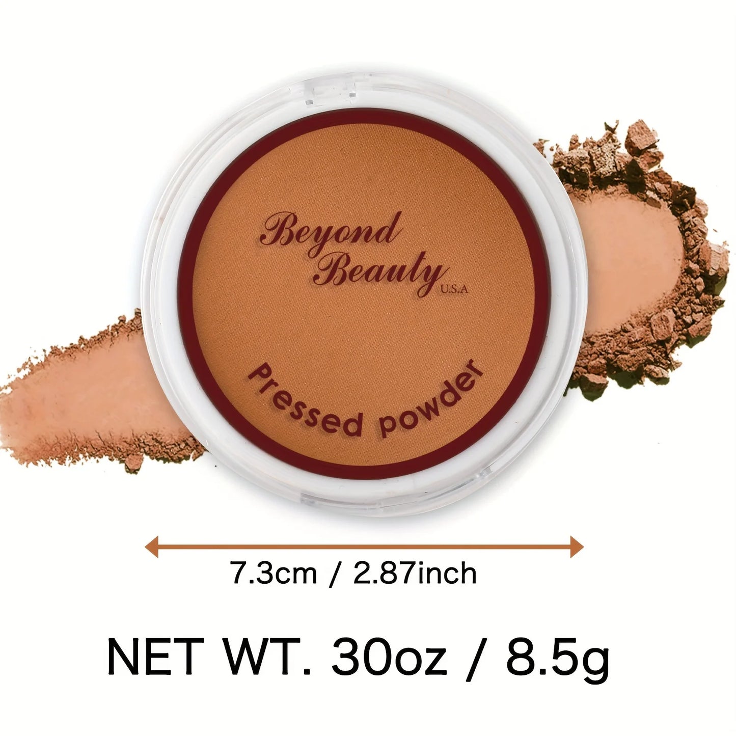 Wheat Bronzing Powder for Dark Skin, Matte Finish, Sweatproof & Oil Dark Foundation Concealer, Powder Puff And Mirror Beauty World Shop