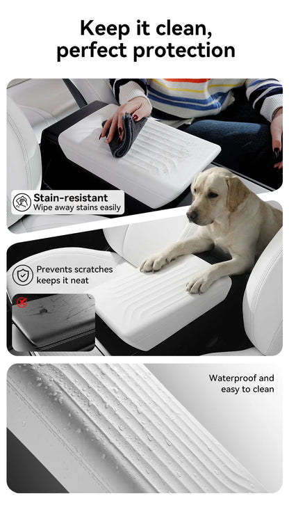 YZ For Tesla Model 3 Highland Y Juniper 2025-2026 Soft Center Console Armrest Pad Auto Central Armrest Box Cover Car Accessories Beauty World Shop