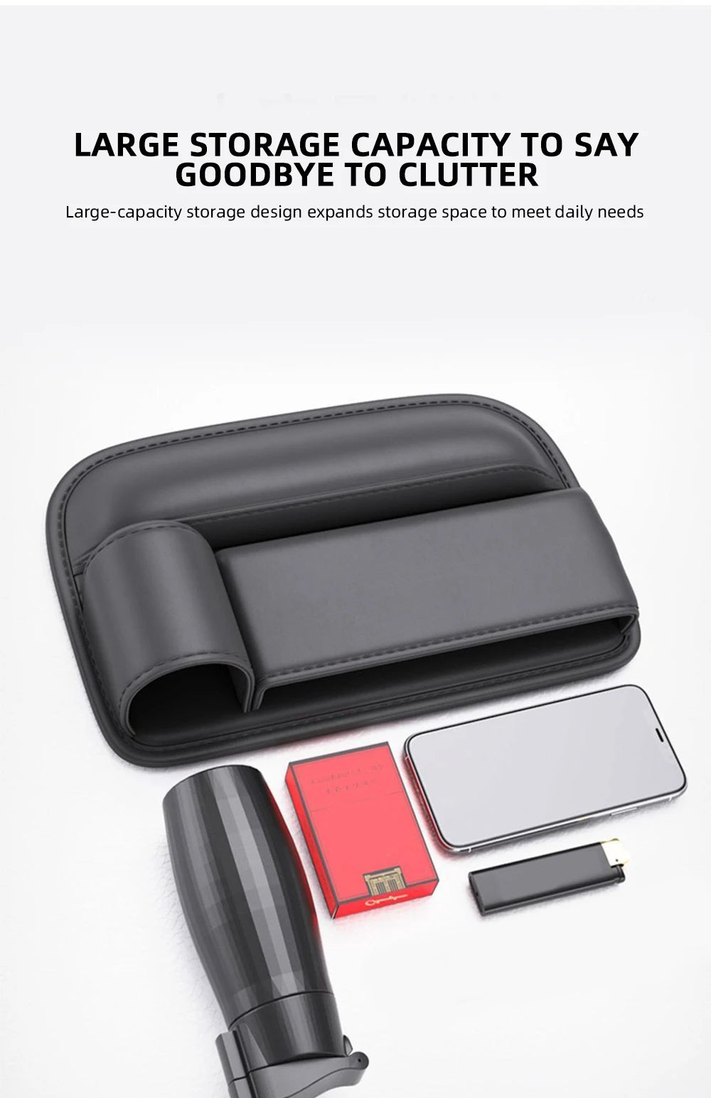 Universal Car Seat Gap Organizer Storage Box Multifunction Leather Crevice Side Storage Pocket Wallet Keys Card with Cup Holder Beauty World Shop