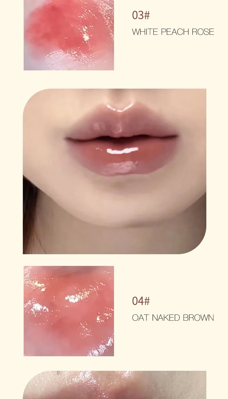 HERORANGE Heart-Shaped Moisturizing Lipstick: Mirror-Like Shine with Hydrating Formula - Natural Look for a Dewy, Radiant Finish Beauty Trend Shop