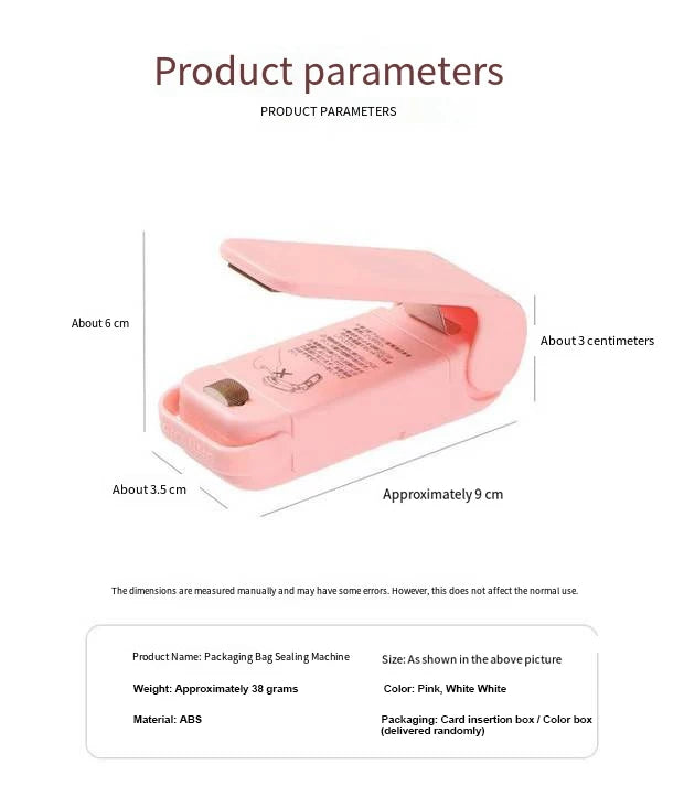 Mini Sealing Machine USB Rechargable Heat Sealer Storage Bag Plastic Package Food Sealer Clip Bag Handheld Food Heat Sealer Beauty World Shop