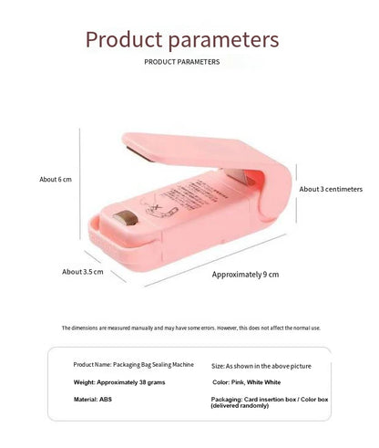 Mini Sealing Machine USB Rechargable Heat Sealer Storage Bag Plastic Package Food Sealer Clip Bag Handheld Food Heat Sealer Beauty World Shop
