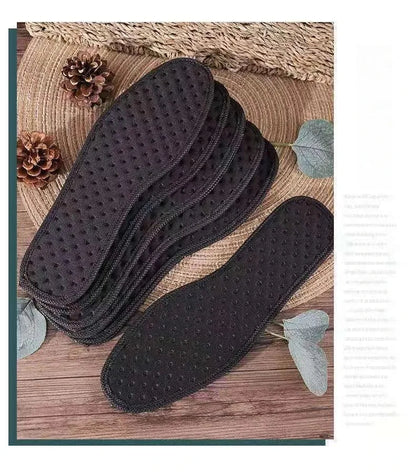 1 Pair Bamboo Charcoal Antibacterial Insoles Plant Deodorant Thick Shock Absorbing for Running Sports Beauty Trend Shop
